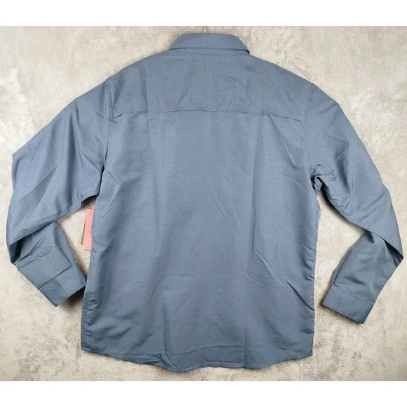 NWT Mountain Hardwear Shirt Mens XL Blue SHADE LITE Snap Front Vented Hiking - Picture 2 of 16